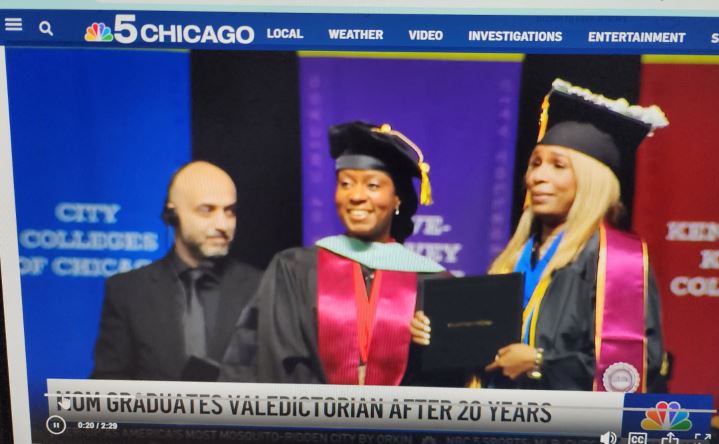 NBC 5 Chicago reports: She worked two jobs, raised 5 children and then became Kennedy-King College's valedictorian, with a little support Lakina Mabins is unstoppable