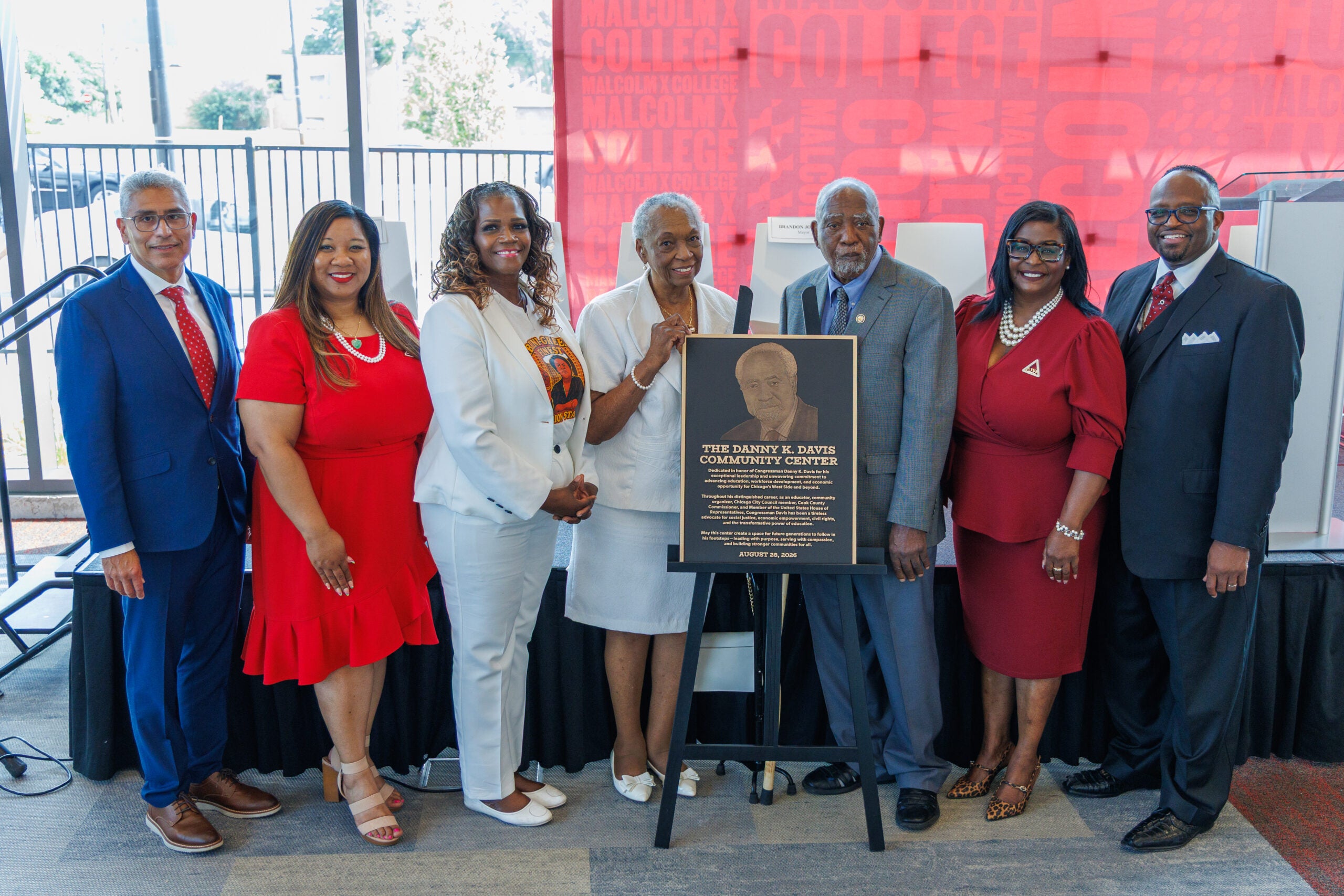 Malcolm X College and City Colleges of Chicago honor a champion of education and name its new Malcolm X College West Campus Community Center after a trailblazer, U.S. Congressman Danny K. Davis