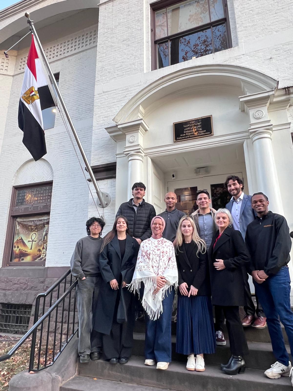Harold Washington's Model UN Club visit the Embassy of Egypt in Washington, D.C.